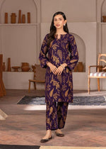 Stylish Women's Stitches Printed Shirt And Trouser Set, 2Pcs, Arabic Linen