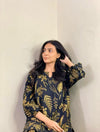2Pcs Women's Stitched Linen Plain Suit