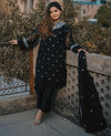 3 pcs Women's Stitched Chiffon Embroidered suit