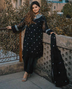 3 pcs Women's Stitched Chiffon Embroidered suit
