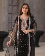 3 Pcs Women's Stitched Embroidered Suit