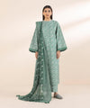 Dobby Lawn 3 Pcs Women's Unstitched Printed Suit
