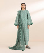 Dobby Lawn 3 Pcs Women's Unstitched Printed Suit