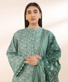Dobby Lawn 3 Pcs Women's Unstitched Printed Suit