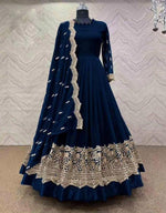 3 Pcs Women's Stitched Embroidered Maxi Suit